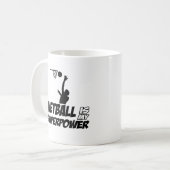 Coole Netballentwürfe Kaffeetasse (Vorderseite Links)