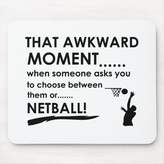 coole Netballentwürfe Mousepad (Vorne)