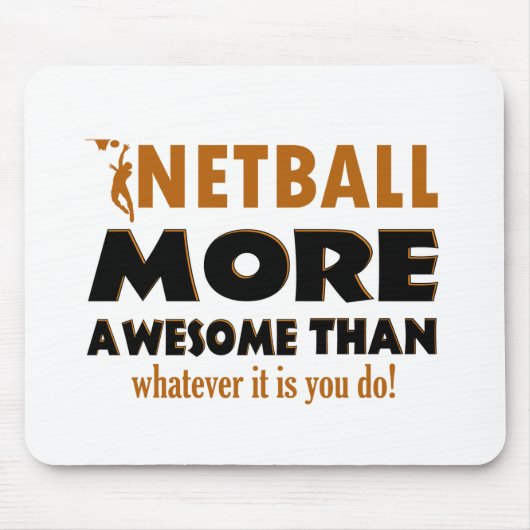 Coole Netballentwürfe Mousepad (Vorne)