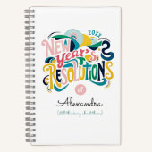 Coole Neujahrsauflösungen Pastellfarbenmalerei Typ Notizblock (Vorderseite)