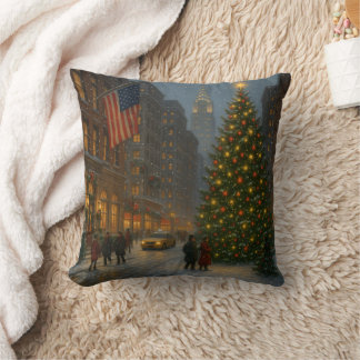 coole New Yorker Weihnachtsstraßen Kissen