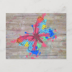 Coole niedliche Aquarellfarben Spritzer Vintager S Postkarte