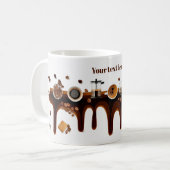 Coole niedliche Auswahl an Kaffeegetränken persona Kaffeetasse (Vorderseite Links)