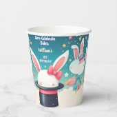 Coole Niedliche Bunny TV Party Magic Show 1. Gebur Pappbecher (Rückseite)