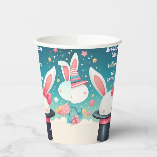 Coole Niedliche Bunny TV Party Magic Show 1. Gebur Pappbecher (Links)