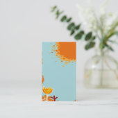 coole niedliche bunte Geschäftskartenschablone Visitenkarte (Stehend Vorderseite)