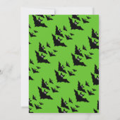 Coole niedliche Fledermäuse Halloween grün Einladung (Rückseite)
