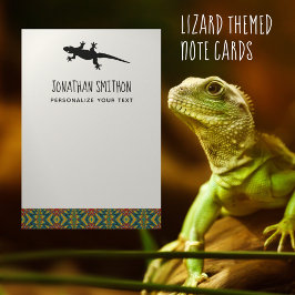 Coole Niedliche Funny Animal Lizard Personal Stati Mitteilungskarte