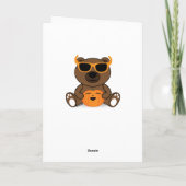 Coole niedliche Halloween-Bärnsonnenbrillen und Karte (Rückseite)