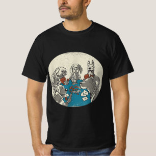Coole Niedliche Hunde Kartenspielen Poker Texas Ho T-Shirt