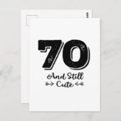 coole niedliche Redewendungen zum 70. Geburtstag Postkarte (Vorne/Hinten)