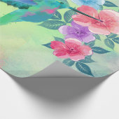 Coole niedliche trendige Wasserfarben mit Kolibri- Geschenkpapier (Ecke)