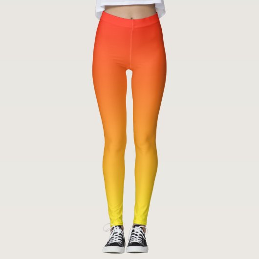 Coole Niedliche und Spaß Gradient Sonnenaufgang Or Leggings (Vorderseite)
