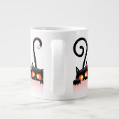 Coole niedliche versteckte Katzen Jumbo-Tasse (Rückseite)