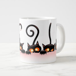 Coole niedliche versteckte Katzen Jumbo-Tasse