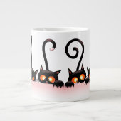 Coole niedliche versteckte Katzen Jumbo-Tasse (Vorderseite)