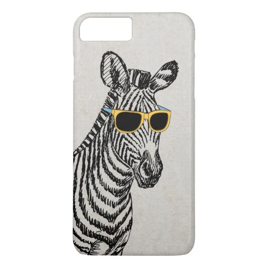 Coole niedliche Zebraskizze mit trendigen Gläsern Case-Mate iPhone Hülle (Rückseite)