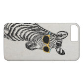 Coole niedliche Zebraskizze mit trendigen Gläsern Case-Mate iPhone Hülle (Rückseite (Horizontal))