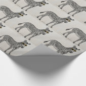 Coole niedliche Zebraskizze mit trendigen Gläsern Geschenkpapier (Ecke)