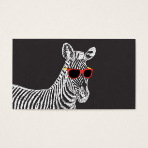 Coole niedliche Zebraweiße Skizze mit Brille