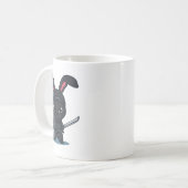 Coole Ninja-Hasen-Kostüm für lustigen Samurai-Oste Kaffeetasse (Vorderseite Links)