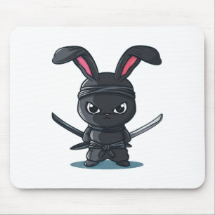 Coole Ninja-Hasen-Verkleidung für lustigen Samurai Mousepad