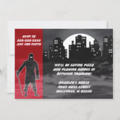 Coole Ninja in der Stadt Einladung zum Geburtstag (Rückseite)