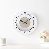 Coole No-Digits im weißen Rahmen auf benutzerdefin Große Wanduhr (Zuhause)