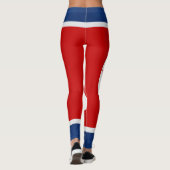 Coole Nordkorea-Flagge Leggings (Rückseite)