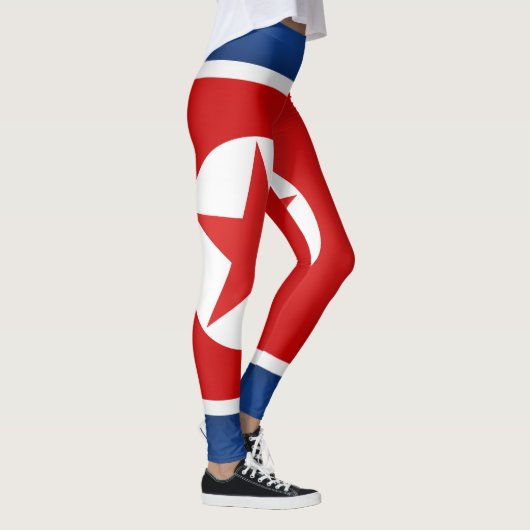 Coole Nordkorea-Flagge Leggings (Rechts)