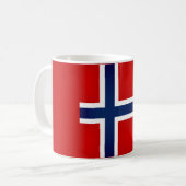 Coole norwegische Flagge Kaffeetasse (Vorderseite Links)