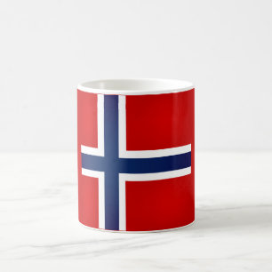 Coole norwegische Flagge Kaffeetasse