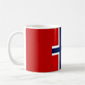 Coole norwegische Flagge Kaffeetasse (Links)