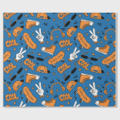 Coole Nostalgie der 90er Jahre bleibe Geschenkpapier (Flach)