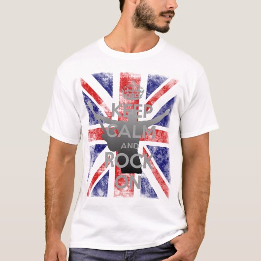 Coole Not Behaltend Ruhe und Felsen auf britischer T-Shirt (Vorderseite)