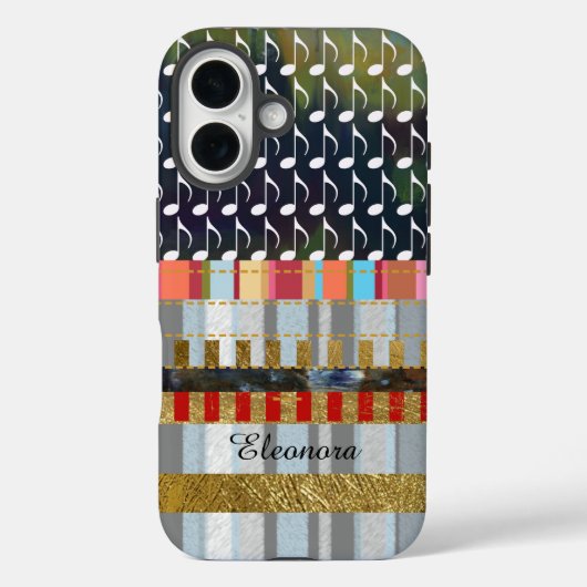 coole Noten und Streifen Case-Mate iPhone Hülle (Rückseite)