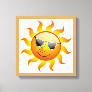 COOLE OBERFLÄCHENSONNE LEINWANDDRUCK