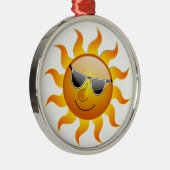 COOLE OBERFLÄCHENSONNE SILBERNES ORNAMENT (Rechts)