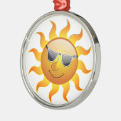COOLE OBERFLÄCHENSONNE SILBERNES ORNAMENT (Links)