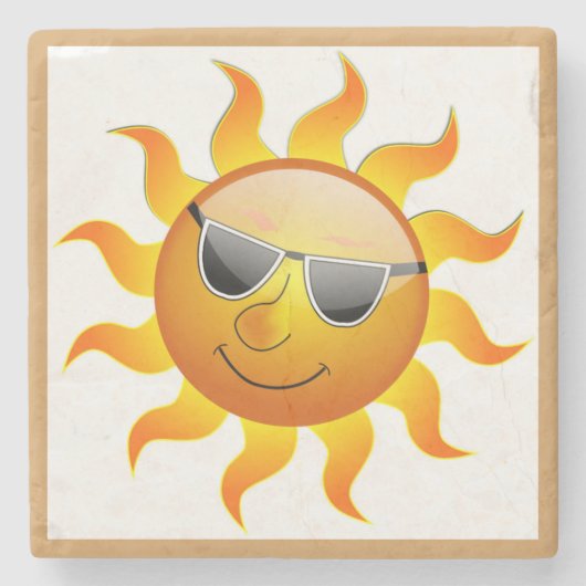 COOLE OBERFLÄCHENSONNE STEINUNTERSETZER (Vorderseite)