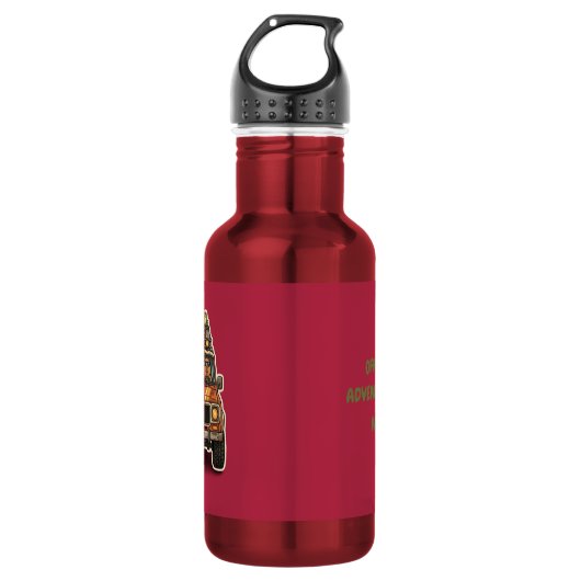 Coole Off-Road-Capybara-Camping-Anpassung Edelstahlflasche (Vorderseite)