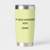 Coole Off-Road-Capybara-Camping-Anpassung  Thermobecher (Rückseite)