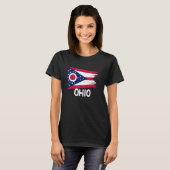 Coole Ohio-Flagge T-Shirt (Vorne ganz)