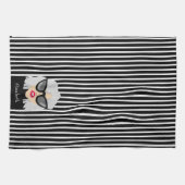 Coole Oma mit Brille-Individuelle Name Geschirrtuch (Horizontal)