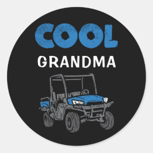 Coole Oma-Proud-Familie nach Maß Runder Aufkleber