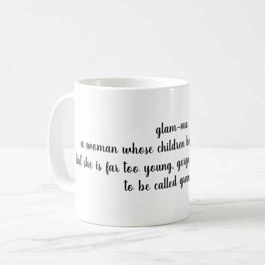 coole Oma-Tasse Kaffeetasse (Vorderseite Links)
