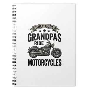 Coole Omas fahren Motorrad Vintage Biker-Shirt Notizblock