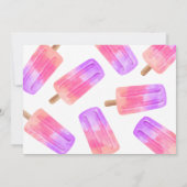 Coole One Popsicle Mädchen 1. Geburtstag Einladung (Rückseite)