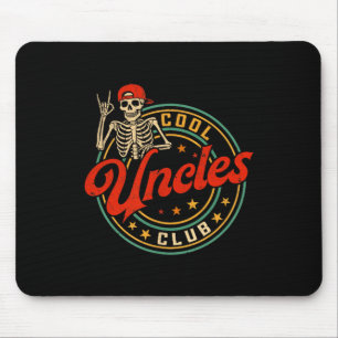 Coole Onkel Club Shirt Retro Lustiges Skelett Neue Mousepad