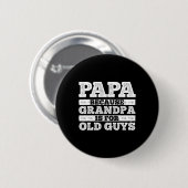 Coole Opa Art for Men Großvater Papa Paradies F Button (Vorne & Hinten)